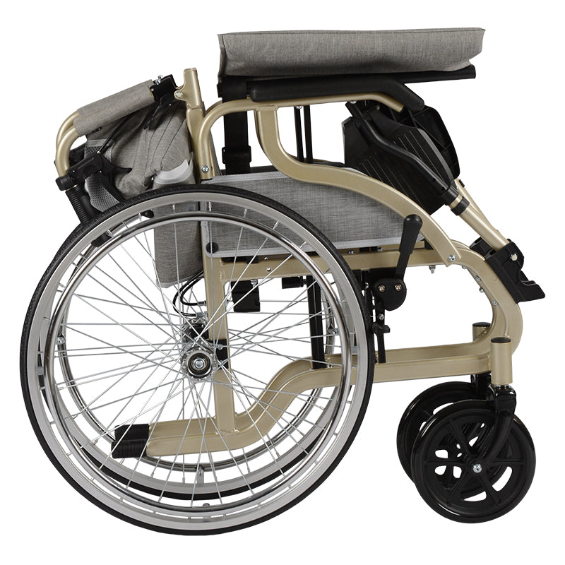 鋁合金可摺疊手推輪椅