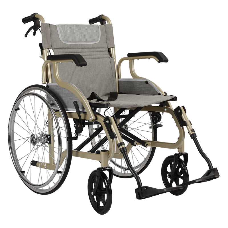 鋁合金可摺疊手推輪椅