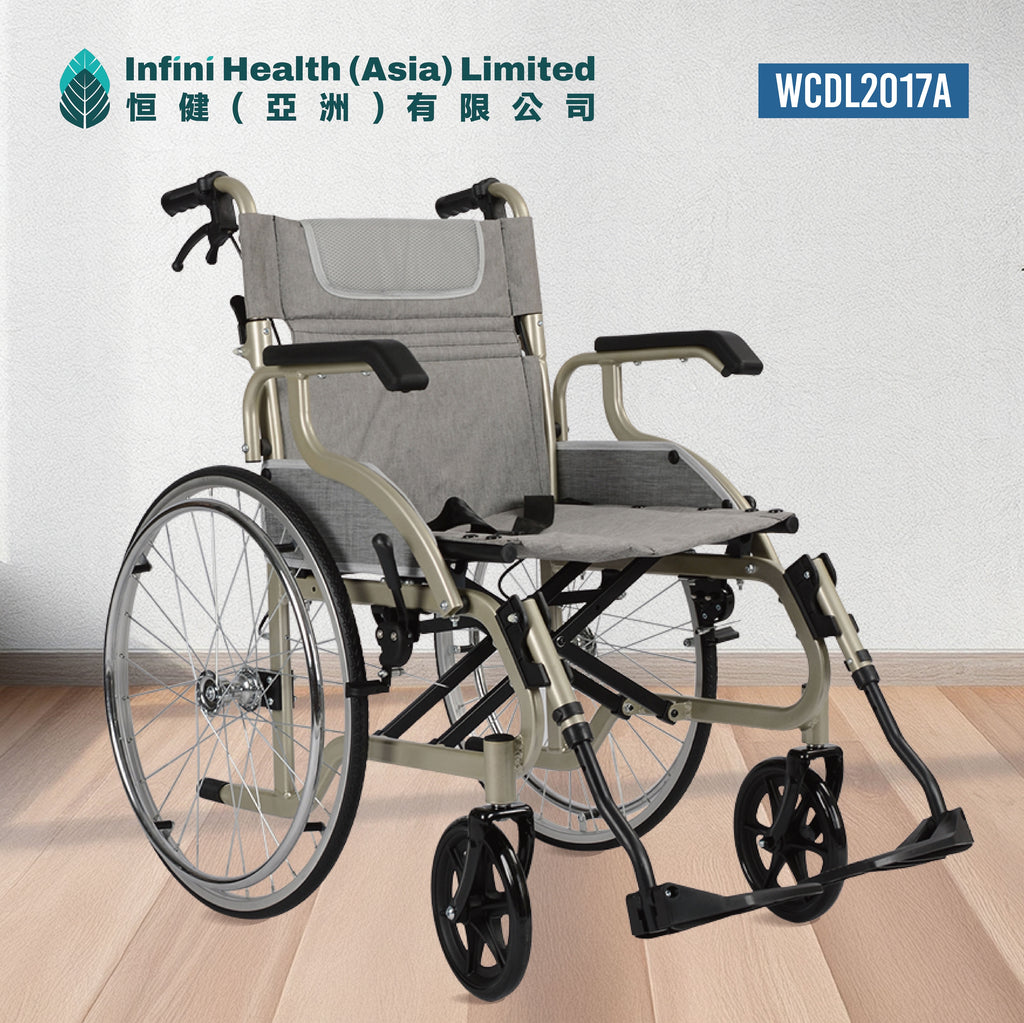 鋁合金可摺疊手推輪椅
